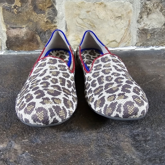 Rothys 10 Mocha Spot Leopard Print Loafers Slip On Shoes - Picture 4 of 10